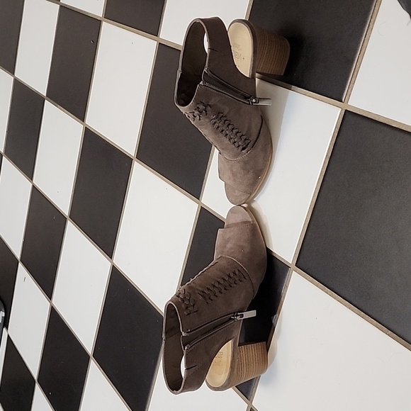 Sonoma vitalize by ortholite brown peep toe sandals size 7 zip up side aussie - Picture 6 of 10